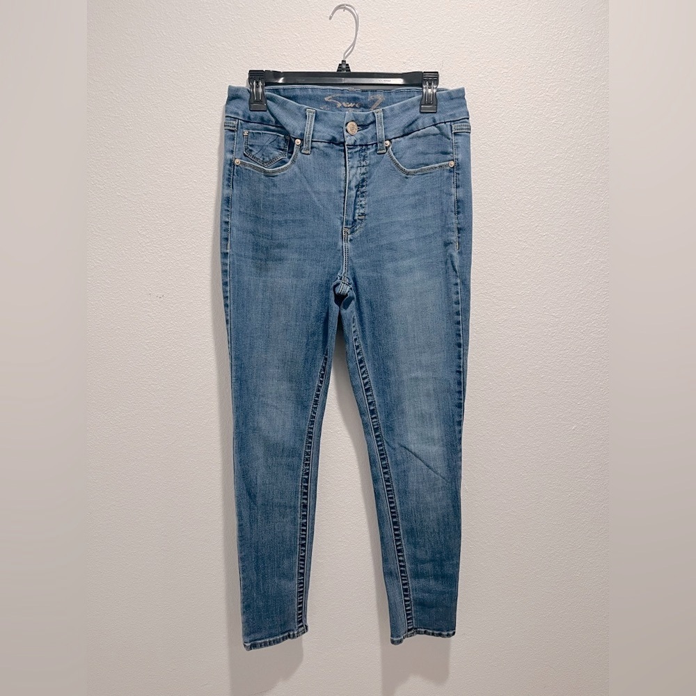 Seven7 Women's Skinny Blue Jeans